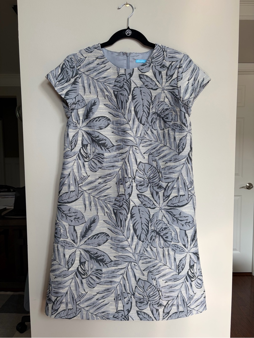 J McLaughlin Francine Shift Dress Indigo Leaflet
